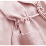 Krátky dámsky kabát ružový (2727)