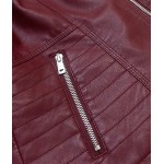 Dámska koženkovaá bunda borodvá  (R0113)