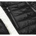 Dámska dvojfarebná bunda čierna-ecru (6318)