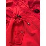 Dámska jarná bunda parka červená (6364)