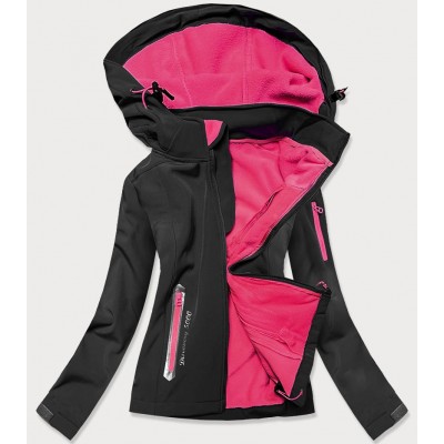 Dámska trekkingová bunda čierno-ružové (HH029)