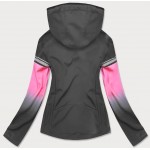 Dámska softshellová bunda tmavošedo-ružová (KSW-6008)