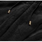 Dámska kožušinová bunda čierna (BR9596-9)