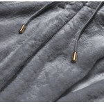 Dámska kožušinová bunda šedá  (BR9596-9)