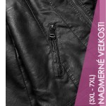 Dámska koženková bunda čierna (GV90-20)
