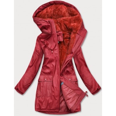 Dámska vodeodolná zimná bunda červená (H1000-37)