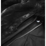 Dámska zimná bunda s odopínateľnou teplou podšívkou čierna (B2717-1)