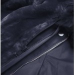 Dámska zimná bunda s odopínateľnou teplou podšívkou tmavomodrá  (B2717-3)