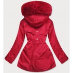 Dámska zimná bunda s odopínateľnou teplou podšívkou červená  (B2717-4)
