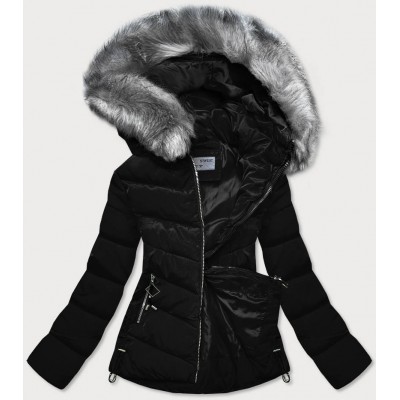 Dámska zimná bunda čierna  (B9530-1)