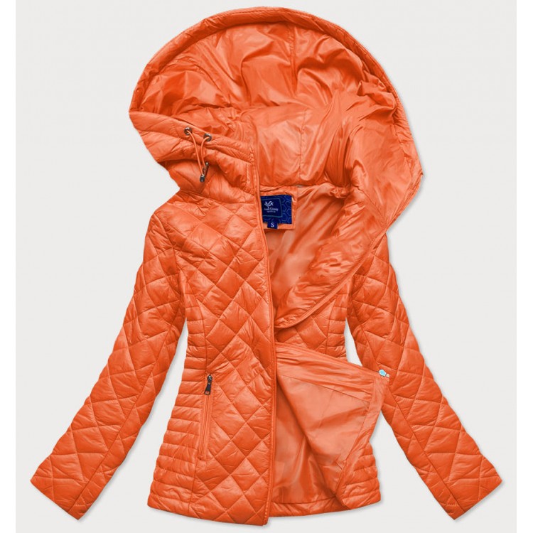 Prešívaná dámska jesenná bunda pomarančocvá (LY-01)