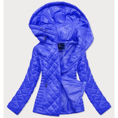 Prešívaná dámska jesenná bunda modrá (LY-01)