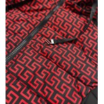 Dámska jesenná bunda  čierno-červená  (W715)