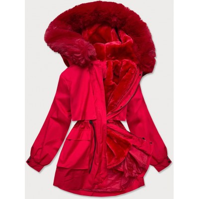 Dámska zimná bunda červená (B2715-4)