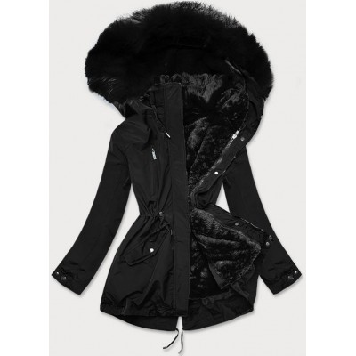 Dámska zimná bunda čierna (W553)