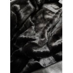 Dámska koženková zimná bunda čierna (5544BIG)