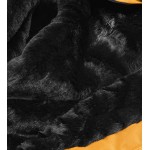Dámska zimná bunda s kapucňou žltá  (8951-C)