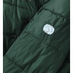 Dámska asymetrická zimná bunda zelená (M-21113)