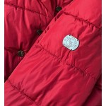 Dámska asymetrická zimná bunda červená  (M-21113)
