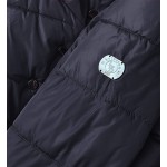 Dámska asymetrická zimná bunda tmavomodrá  (M-21113)