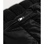 Dámska asymetrická zimná bunda čierna (M-21113)