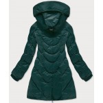 Dámska zimná bunda s kapucňou zelená (M-21306)
