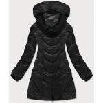 Dámska zimná bunda s kapucňou čierna (M-21306)
