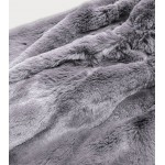 Dámska jesenná kožušinová bunda šedá  (BR9743-9)