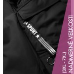 Dámska zimná bunda s ozdobnou podšívkou čierna (R9577)