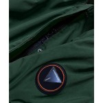 Dámska zimná bunda s ozdobnou podšívkou zelená (R9577)