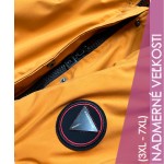 Dámska zimná bunda s ozdobnou podšívkou žltá (R9577)