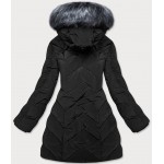 Dámska zimná bunda s kapucňou čierna  (M-21308)
