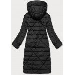 Dámska dlhá zimná bunda čierna (MY043)