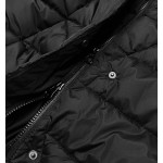 Dámska dlhá zimná bunda čierna (MY043)
