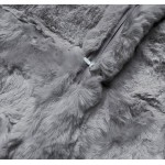 Dámska kožušinová bunda  šedá  (BR9741-9)