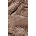 Dámska kožušinová bunda  hnedá (BR9741-12)