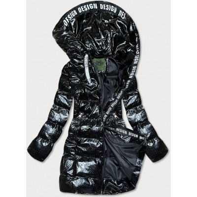 Dámska zimná bunda s 3D efektom čierna  (CAN-581)