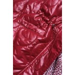 Dámska jarná bunda s ozdobnou podšívkou červená (BH2182)