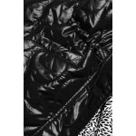 Dámska jarná bunda s ozdobnou podšívkou čierna  (BH2182)