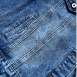 Dámska jeansová bunda modrá  (POP5923-K)
