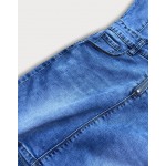 Dámske jeansové šaty na zips modré  (GD6606)