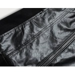 Dámska bunda s kombinovaných materiálov čierna  (752ART)