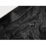 Dámska koženková bunda čierna  (TD102-1)