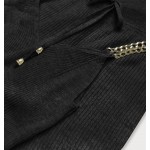 Pletený set top a šortky čierny  (798)
