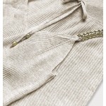 Pletený set top a šortky béžový (798)