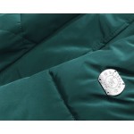 Prešívaná dámska zimná bunda zeleno-grafitová (M-21015)