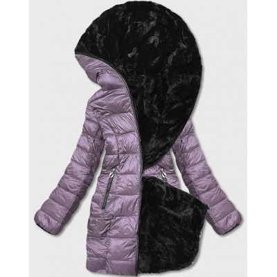 Obojstranná zimná bunda fialová (B8052-51)