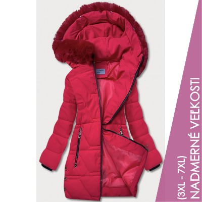 Dámska zimná bunda červená (B8035-4)