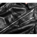 Dámska koženková bunda čierna (11Z8009)