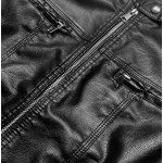 Dámska koženková bunda čierna (11Z8010)